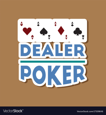 Paper sticker on stylish background poker casino vector image Paper sticker on stylish background poker casino vector image