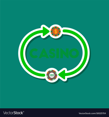 Paper sticker on stylish background poker casino vector image Paper sticker on stylish background poker casino vector image