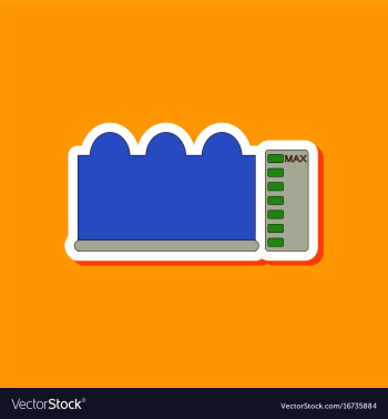 Paper sticker on stylish background wave height vector image Paper sticker on stylish background wave height vector image