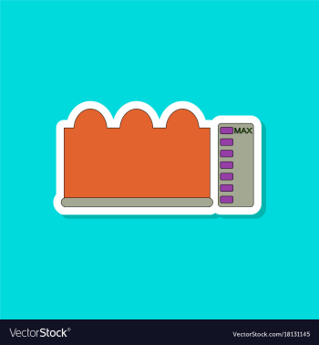 Paper sticker on stylish background wave height vector image Paper sticker on stylish background wave height vector image