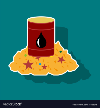 Paper sticker on theme arabic business oil and vector image Paper sticker on theme arabic business oil and vector image