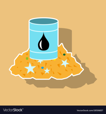 Paper sticker on theme arabic business oil and vector image Paper sticker on theme arabic business oil and vector image