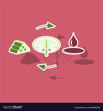Paper sticker on theme arabic business oil vector image Paper sticker on theme arabic business oil vector image