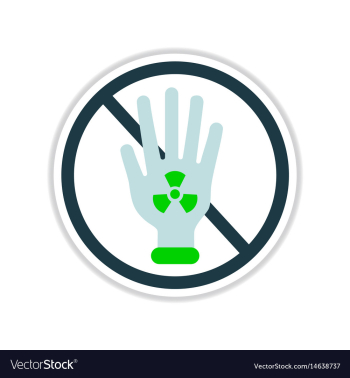 Paper sticker on white background dangerous vector image Paper sticker on white background dangerous vector image