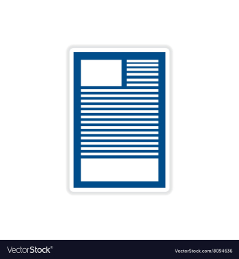 Paper sticker on white background document vector image Paper sticker on white background document vector image
