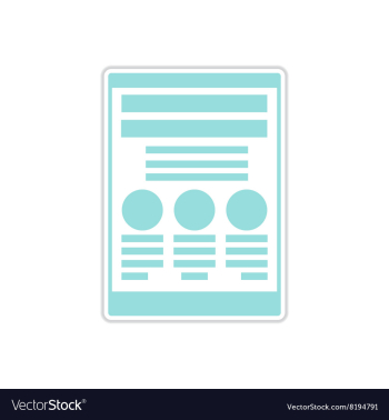 Paper sticker on white background document vector image Paper sticker on white background document vector image
