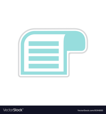Paper sticker on white background document vector image Paper sticker on white background document vector image