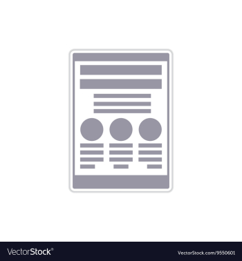 Paper sticker on white background document vector image Paper sticker on white background document vector image