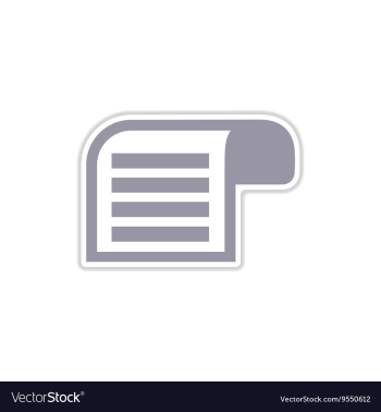 Paper sticker on white background document vector image Paper sticker on white background document vector image