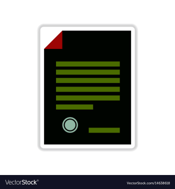 Paper sticker on white background legal document vector image Paper sticker on white background legal document vector image