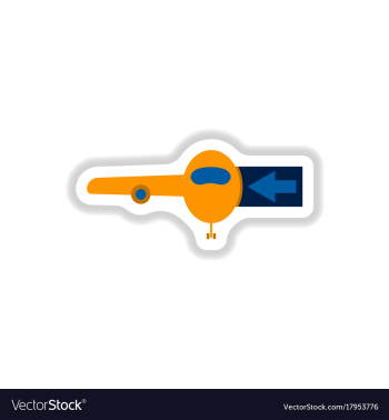 Paper sticker on white background passengers vector image Paper sticker on white background passengers vector image