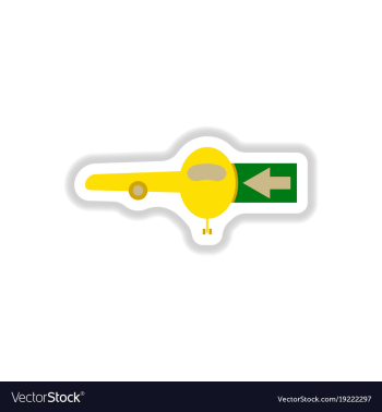 Paper sticker on white background passengers vector image Paper sticker on white background passengers vector image