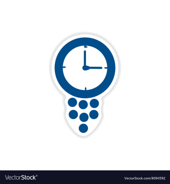 Paper sticker on white background time is money vector image Paper sticker on white background time is money vector image