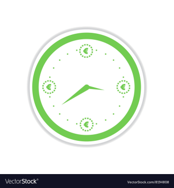 Paper sticker on white background time is money vector image Paper sticker on white background time is money vector image