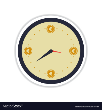 Paper sticker on white background time is money vector image Paper sticker on white background time is money vector image