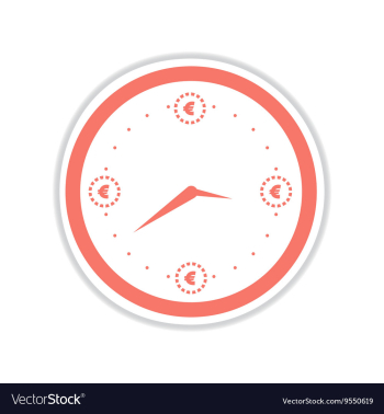 Paper sticker on white background time is money vector image Paper sticker on white background time is money vector image