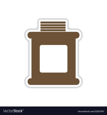 Paper sticker on white background tribune judge vector image Paper sticker on white background tribune judge vector image