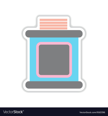 Paper sticker on white background tribune judge vector image Paper sticker on white background tribune judge vector image