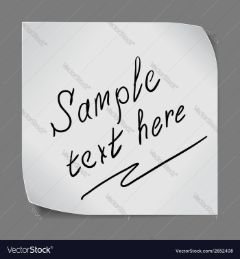 Paper sticker over grey background vector image Paper sticker over grey background vector image