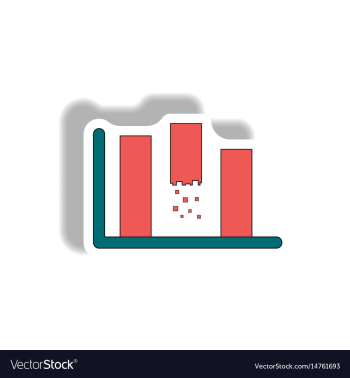 Paper sticker style vector image Paper sticker style vector image