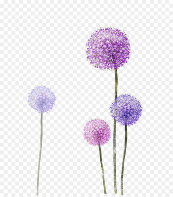 Paper Wallpaper - Purple Dandelion 