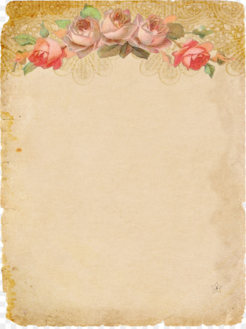 Paper Wedding invitation Letter Stationery - Roses decorate Vintage stationery 