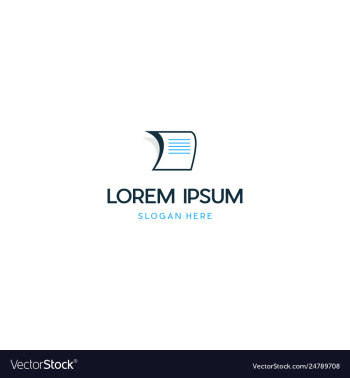 Paper writing management office creative logo vector image Paper writing management office creative logo vector image