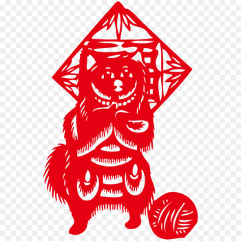 Papercutting Chinese New Year Vector graphics Portable Network Graphics Chinese paper cutting - perfect pups 
