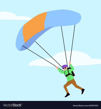 parachute flying in the sky parachute flying in the sky