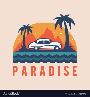 Paradise vector image Paradise vector image