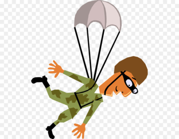 Paratrooper Military Clip art Parachute landing fall Illustration - troops border 