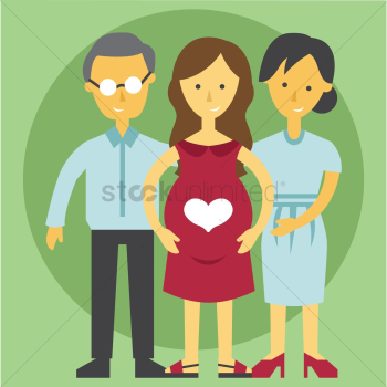 Parent with pregnant daughter Parent with pregnant daughter