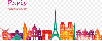 Paris Drawing Illustration - Vector illustration Paris building 