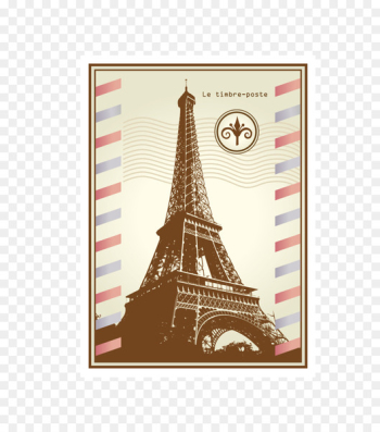 Paris Rubber stamp Postage stamp Icon - Vintage British stamp 