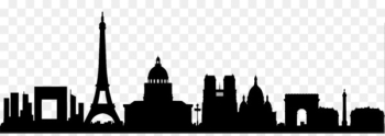 Paris Skyline Silhouette Clip art - Landmarks 