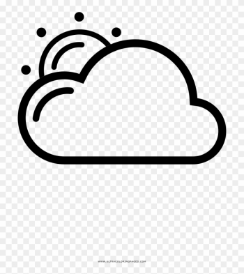 Partly Cloudy Coloring Page - Cloud Partly Cloudy Coloring Page - Cloud