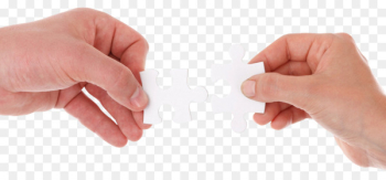 Partnership Business Company Law firm - Hand Connects Two Puzzle Pieces 