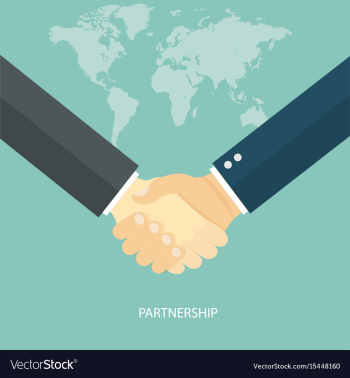 Partnership concept flat vector image Partnership concept flat vector image