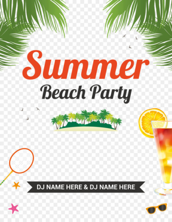 Party Beach Flyer - Beach party flyer Party Beach Flyer - Beach party flyer