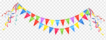 Party Birthday, Party Streamer, assorted-color pennant illustration, love, wish, flag png
