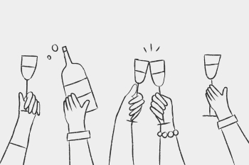 Party doodle hands holding drinks… | Free stock illustration | High Resolution graphic