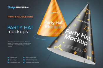 Party Hat Mockups Party Hat Mockups
