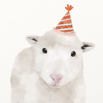 Party lamb watercolor illustration, cute | Free Photo Illustration - rawpixel Party lamb watercolor illustration, cute | Free Photo Illustration - rawpixel