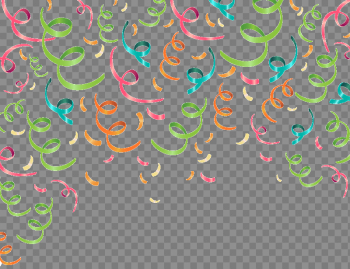Party Ribbon Confetti Paper - Party background color ribbon vector ...