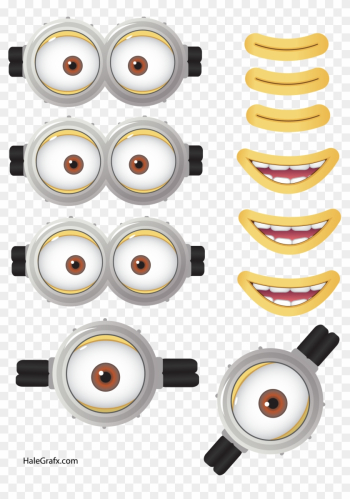 Partyummy Printable Minion Visage Jaune Faces Yellow - Minion Eyes And Mouth Printable Free