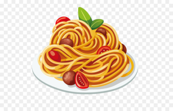 Pasta Italian cuisine Spaghetti with meatballs Clip art - Vector pasta 