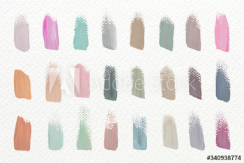 Pastel acrylic brush strokes vector