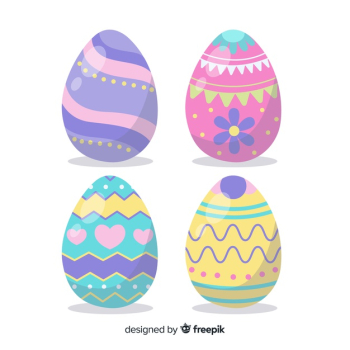 Pastel color easter egg collection Pastel color easter egg collection