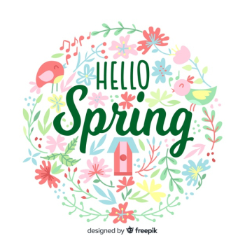 Pastel color hello spring background Pastel color hello spring background