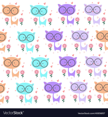 pastel colored cute cat pattern pastel colored cute cat pattern